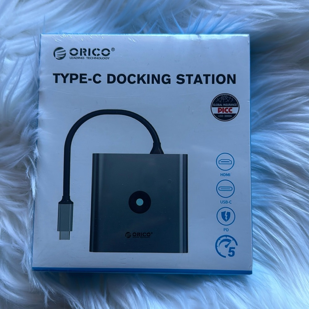 ORICO USB C Docking Station Hub , 6in1 4K HDMI, 3 USB-A C 3.0 100W Charger